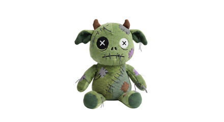 Stitched green monster plush toy for kids © Kate Songchai