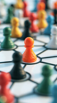 Connected Pawns on a Grid