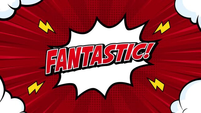 Fantastic Text on Comic Book Style Animation