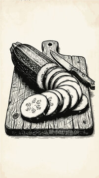 Zucchini Sliced Into Thin Rounds