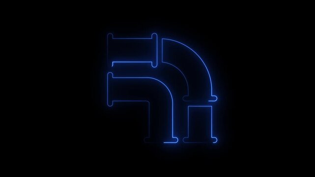 Digital infinity symbol glowing in dark with animated light trails