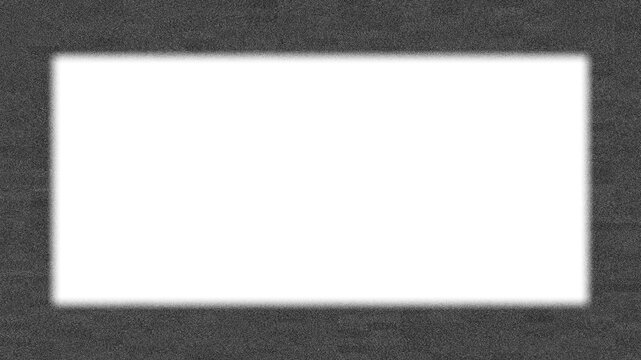 Grainy Textured Rectangle Border with Center Isolated PNG