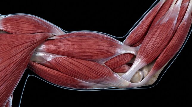 Human Biceps Brachii Muscle Dissection Photograph