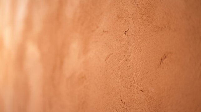 Rough plaster wall surface featuring terracotta texture