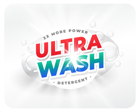 ultra wash laundry detergent cleaner white template