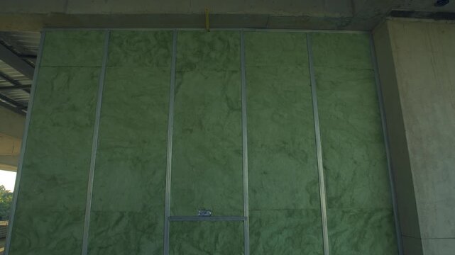 Insulated Metal Stud Partition Wall Without Drywall Boards