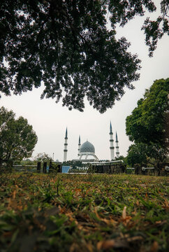 Sultan Salahuddin Abdul Aziz Mosque (the Blue Mosque) in Shah Alam, Malaysia