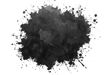 Fototapeta premium Dense black watercolor explosion with scattered speckles