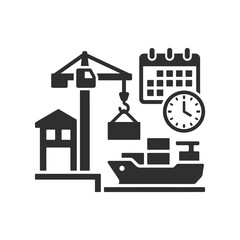 Obraz premium Supply Chain and Logistics Project Management Icon