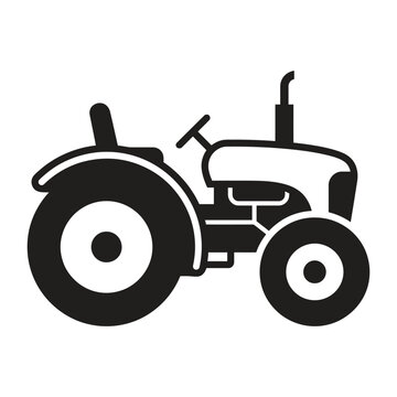 Farm Tractor Silhouette , logo 