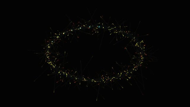 A single glowing light point in the deep darkness of space