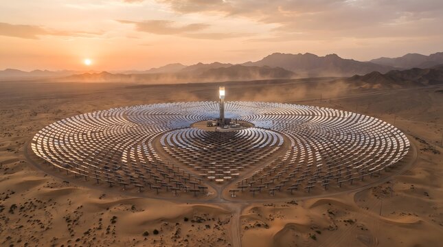 sunset in the desert