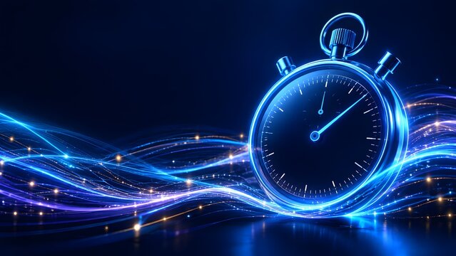 High Speed Data Transfer And Time Management Stopwatch Concept