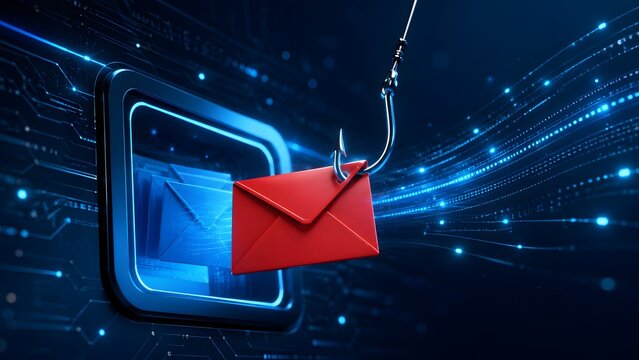 Cyber Security Phishing Attack And Email Scam Interception Concept