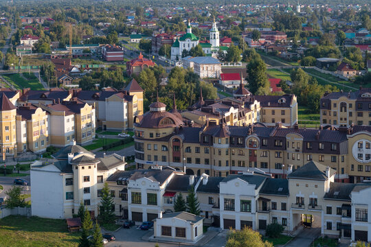 A view of the Lower Town (Nizhny Posad) on an August day. Tobolsk, Tyumen Oblast