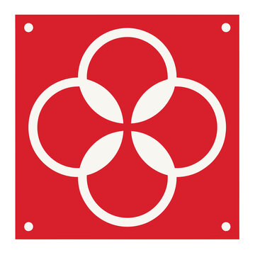 Geometric pattern with four interlocking circles