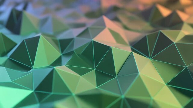 Abstract low poly digital terrain landscape background loop