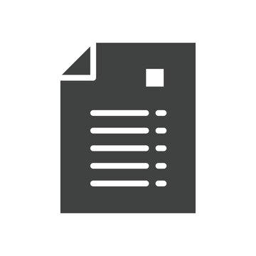  List Document icon. Solid glyph series icon.