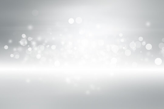 white snow blur abstract background. Bokeh Christmas blurred beautiful shiny Christmas lights.
