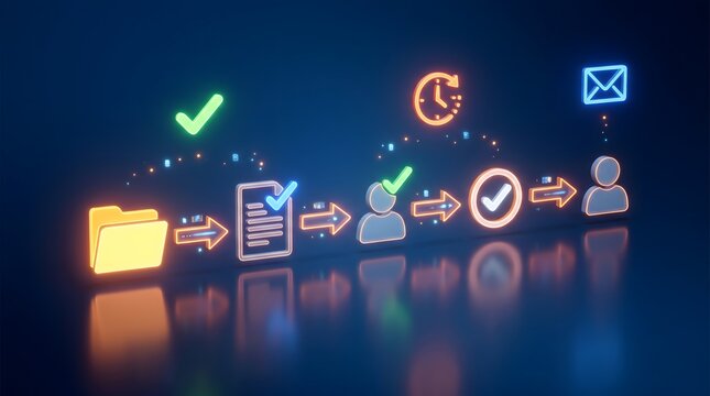 Business Workflow Automation Process Concept