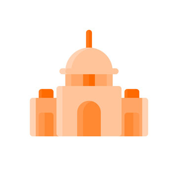 parliament congress building simple flat icon illustration