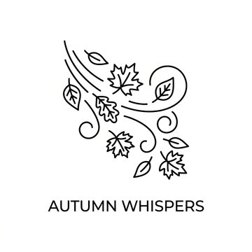 Elegant Autumn Leaves Decorative Pattern with Whimsical Swirls Design.
