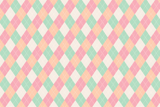 Pink and green argyle pattern