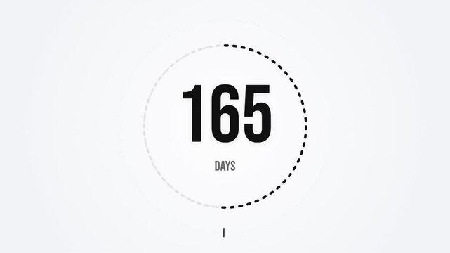 365 Days Animated Counter Minimalist Circular Progress Ring