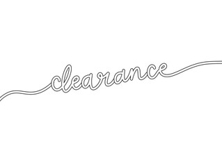 Minimalist clearance text design with elegant script typography © rahayu