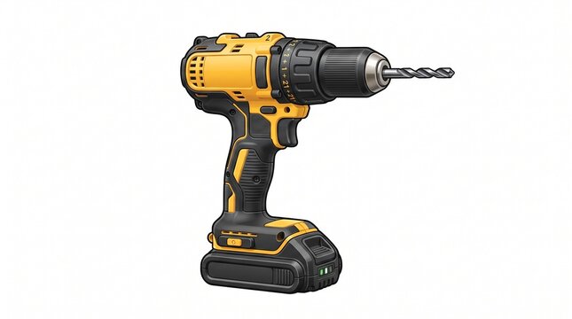 electric drill isolated on white