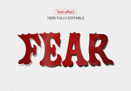 Fear Editable Text effect