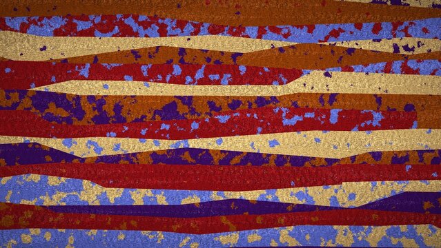 High-resolution 8K abstract procedural image generated with JavaScript. This unique digital background features horizontal, jagged wavy bands layered with a heavily textured, speckled noise and grunge