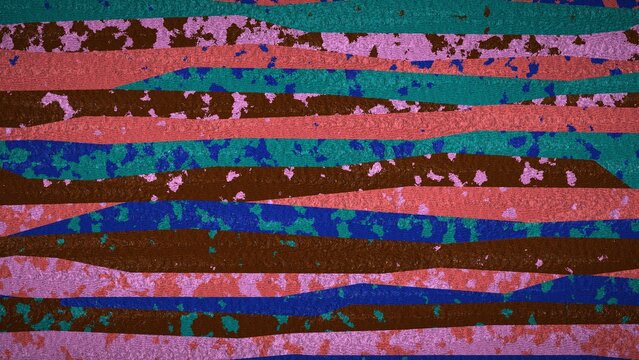 High-resolution 8K abstract procedural image generated with JavaScript. This unique digital background features horizontal, jagged wavy bands layered with a heavily textured, speckled noise and grunge