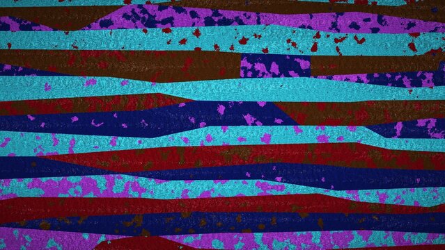 High-resolution 8K abstract procedural image generated with JavaScript. This unique digital background features horizontal, jagged wavy bands layered with a heavily textured, speckled noise and grunge