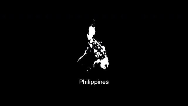 Philippines map animation with revealing text