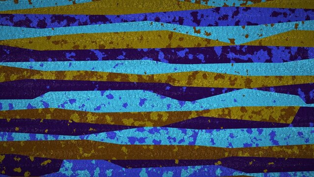 High-resolution 8K abstract procedural image generated with JavaScript. This unique digital background features horizontal, jagged wavy bands layered with a heavily textured, speckled noise and grunge