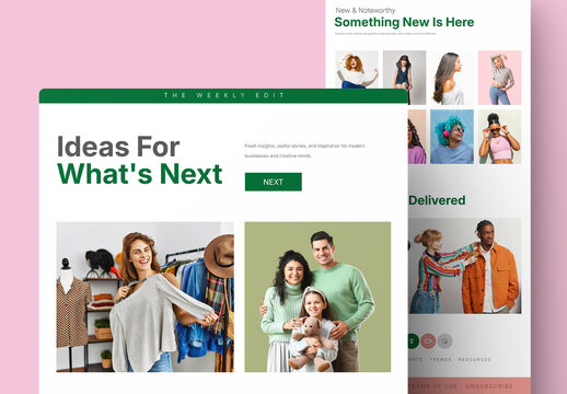 Modern Email Newsletter Template with Fashion Lifestyle