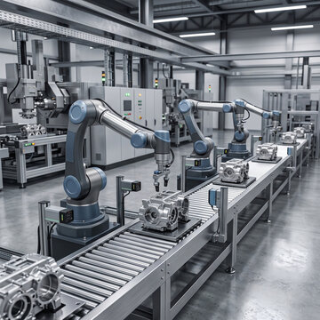 Industrial Milk and Sugar Production Plant with Modern Machinery, Steel Equipment, Pipes, Robotic Technology and Manufacturing Systems in Factory Interior