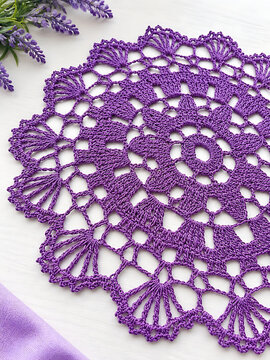 lace doily on white background