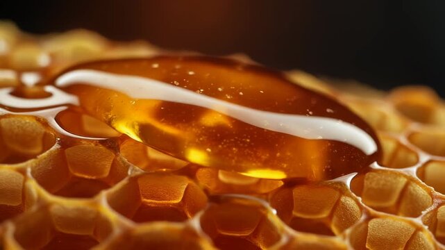 蜂の巣からとろける艶やかな蜂蜜