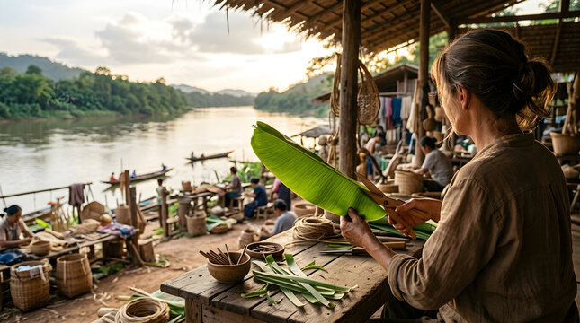 Crafter Trimming Banana Leaf Setting