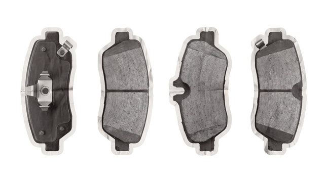 brake pad , newspaper collage cutout set PNG