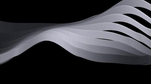 Abstract 3d wave pattern with smooth gradient layers