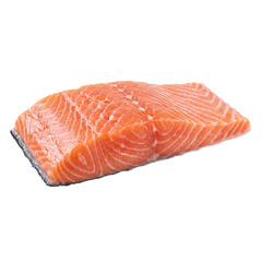 Fresh Atlantic Salmon Fillet Cutout Isolated on Transparent Background © Al Maududi