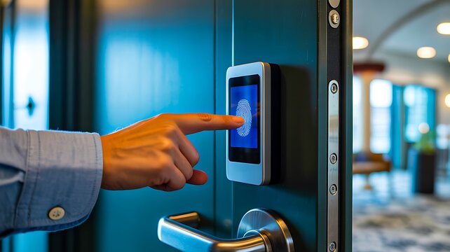 Biometric fingerprint access system for secure smart door entry and digital security