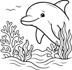 vector illustration of a dolphin © Rahim Halder
