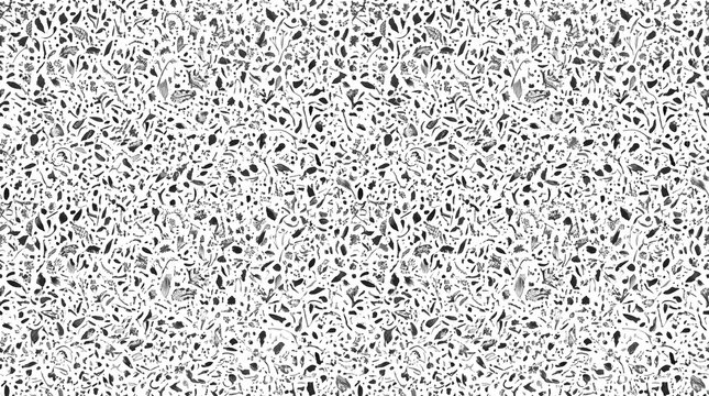 Monochrome terrazzo pattern texture background