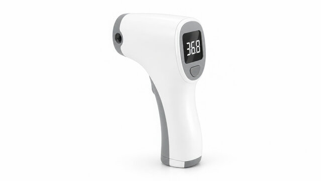 And gray infrared digital thermometer with lcd screen on infrared generated using ai