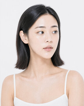 깨끗한 피부 여성 뷰티 성형 모델 여자 피부 의료 아이돌 케이팝 화장 미용 의료뷰티 아시안모델 모델화보 초상화 파스텔 러블리 동안 클로즈업 인물사진 스킨케어 윤광피부 청순 메이크업