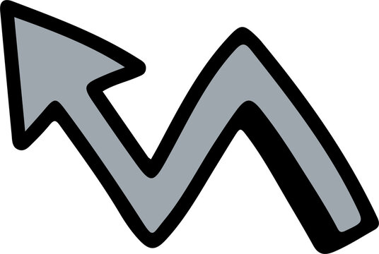 Gray arrow illustration elements, transparent background curved indicator graphics